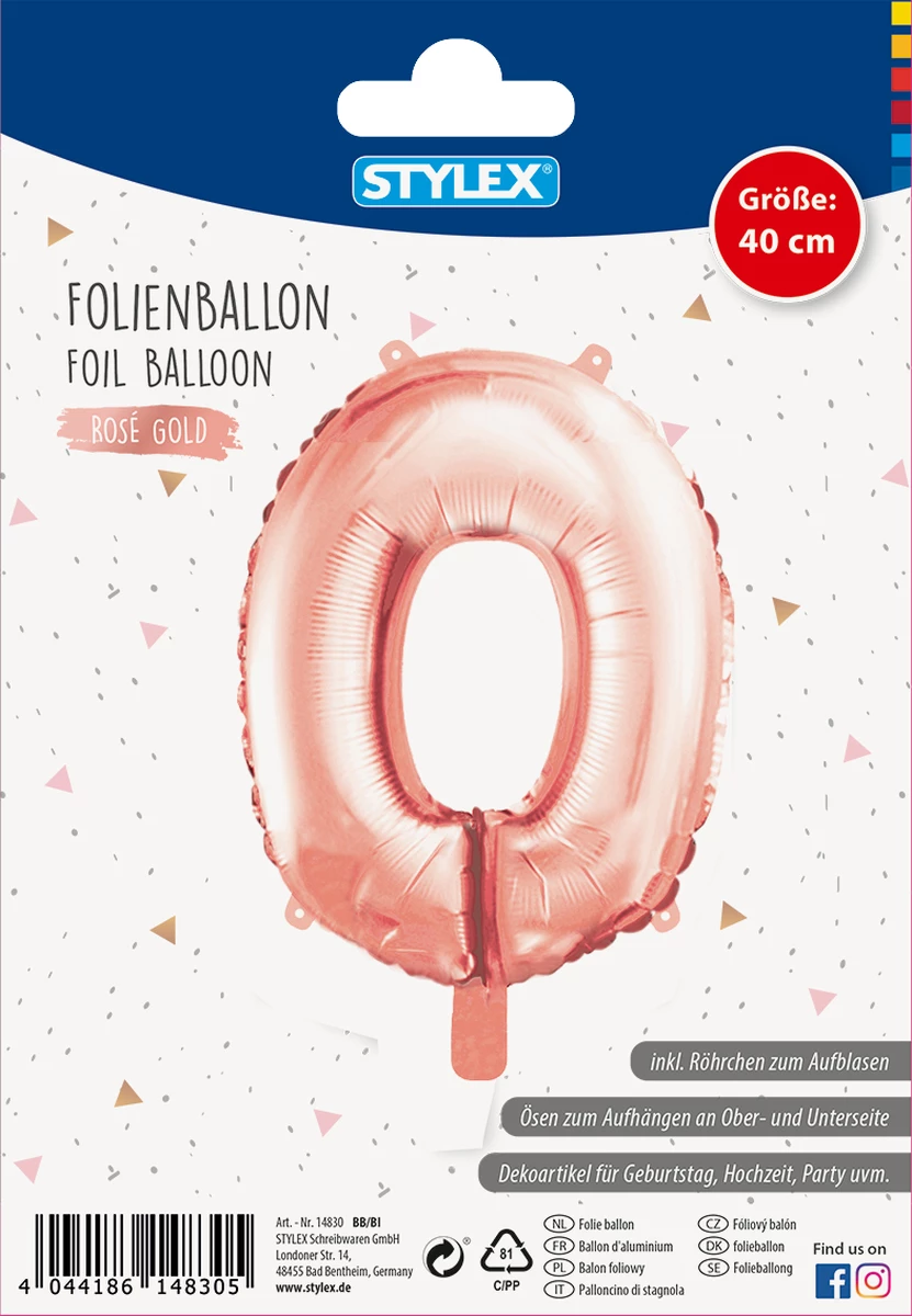Folienballon, Ziffer '0'