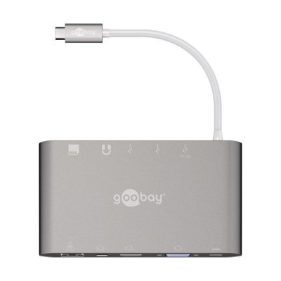 USB-C™ Multiport-Adapter All in 1 Aluminium, silber