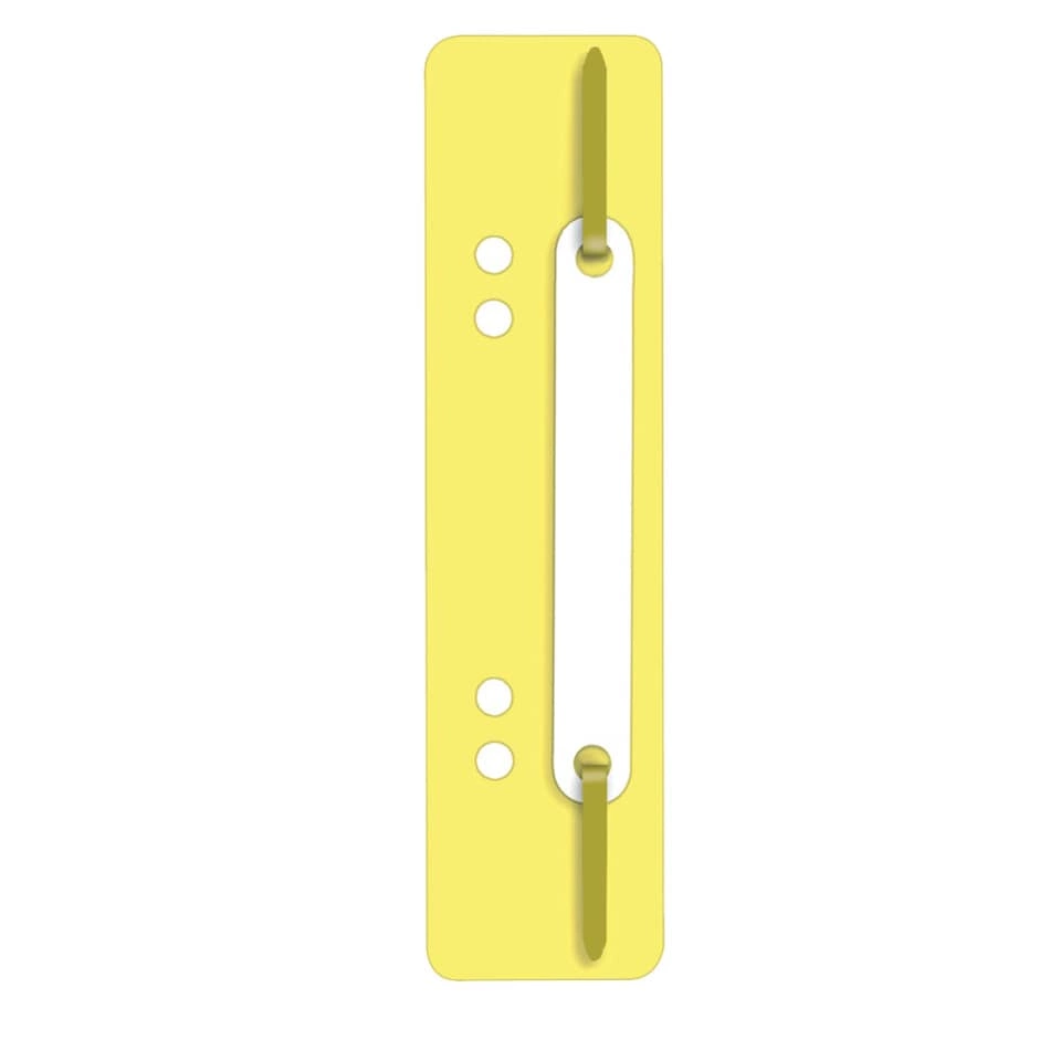 Heftstreifen Kunststoff, kurz - Deckleiste aus Kunststoff, gelb, 25 Stück