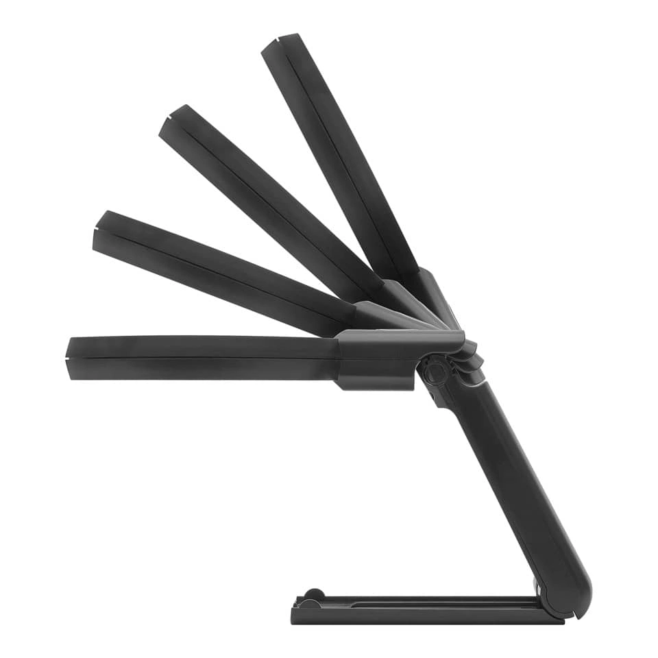 Tischlupe Ø 9 cm mit Standfuß - beleuchtet, 2-fach, schwarz