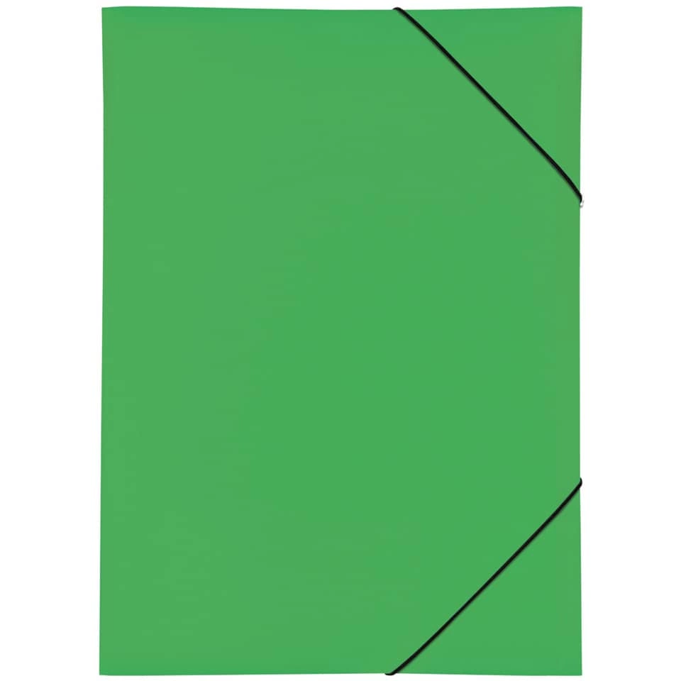 Gummizugmappe A3 grün PP 3 Einschlagklappen