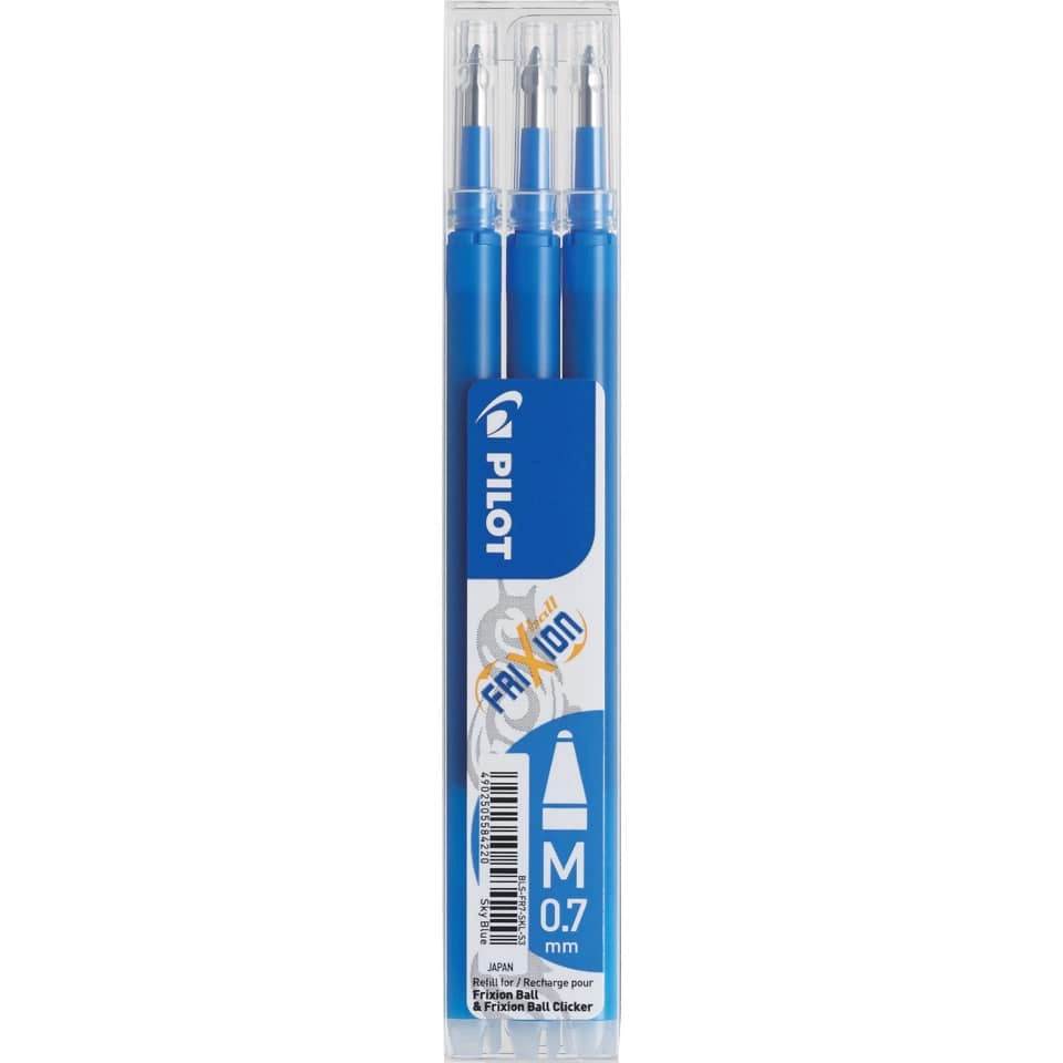 Tintenrollermine FriXion BLS-FR7 - 0,4 mm, himmelblau, 3er Pack