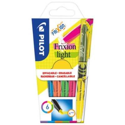 Textmarker FriXion Light Soft - M, 6er Etui pastell