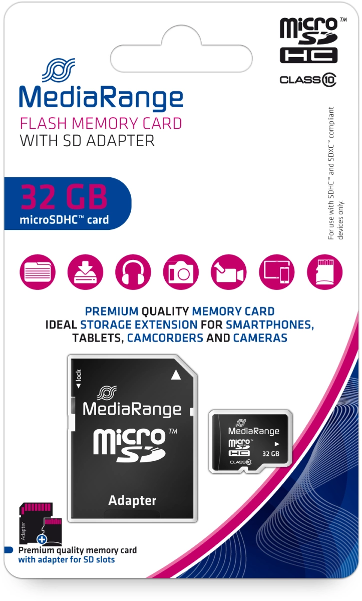 Micro SDHC Speicherkarte 32GB Klasse 10 SD-Karten Adapter