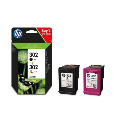 HP MultiPack '302' schwarz + farbig 7,5 ml