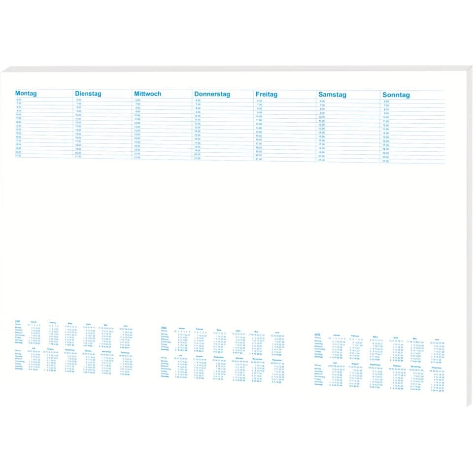 Notiz-Schreibunterlage „Office - Blanko mit Kalendarium“ - 60 x 42 cm, 30 Blatt
