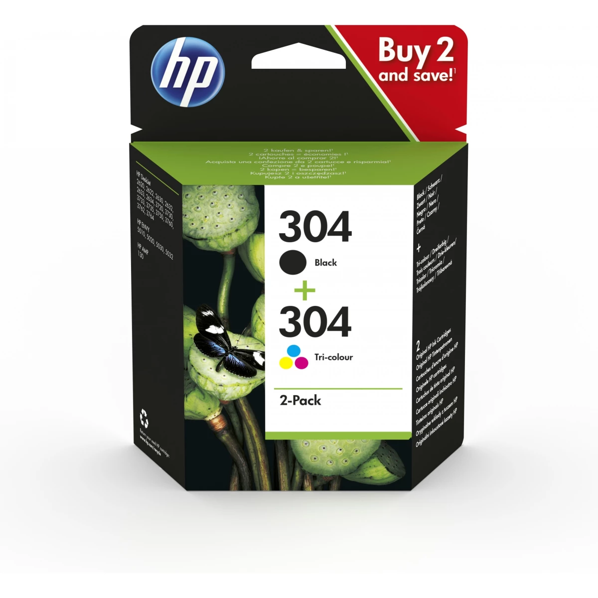 HP MultiPack '304' schwarz + farbig 6 ml